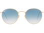 RAY-BAN RB3447N 001/3F 53 ROUND METAL FLAT LENSES