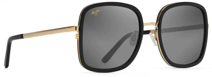 MAUI JIM GS865-02 PUA GREY BLACK GLOSS WITH SHINY GOLD