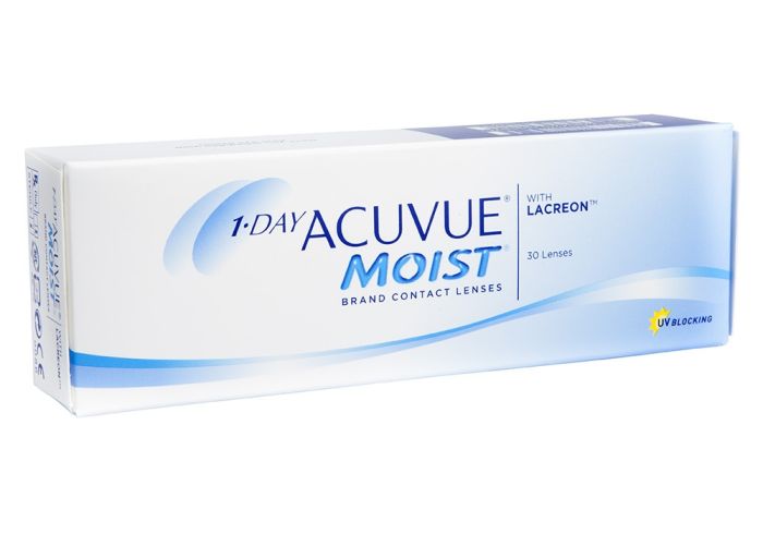1 - DAY ACUVUE MOIST (30 PACK) JOHNSON & JOHNSON ΗΜΕΡΗΣΙΟΙ ΦΑΚΟΙ ΕΠΑΦΗΣ ΜΥΩΠΙΑΣ - ΥΠΕΡΜΕΤΡΩΠΙΑΣ
