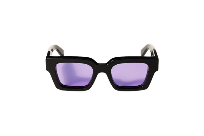OFF WHITE OW1022 1037 SHINY BLACK WITH LIGHT BLUE LENSES 53 VIRGIL