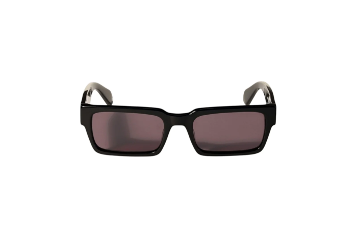 OFF WHITE OW1032 1007 SHINY BLACK WITH SMOKE LENSES 55 HUNTINGTON