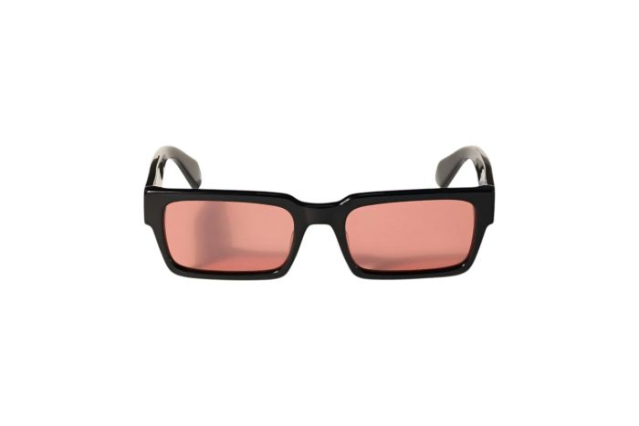 OFF WHITE OW1032 1025 SHINY BLACK WITH RED LENSES 55 HUNTINGTON