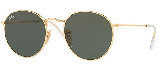RAY-BAN RB3447N 001 53 ROUND METAL FLAT LENSES