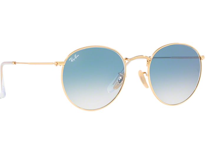 RAY-BAN RB3447N 001/3F 53 ROUND METAL FLAT LENSES