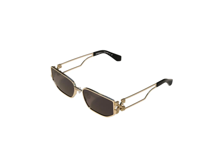 OFF WHITE OW1027 7607 SHINY GOLD WITH DARK GREY LENSES 60 ALLEN