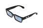 OFF WHITE OW1032 1040 SHINY BLACK WITH BLUE LENSES 55 HUNTINGTON
