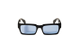 OFF WHITE OW1032 1040 SHINY BLACK WITH BLUE LENSES 55 HUNTINGTON