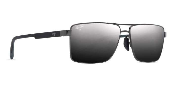 MAUI JIM DSB621-02 SILVER BLACK PIHA SHINY GUN METAL WITH BLACK