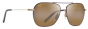 MAUI JIM H877-01 MANO HCL DARK BROWN WITH GOLD STRIPE