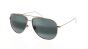 MAUI JIM 665-16A GREY HAU OLI SHINY LIGHT GOLD WITH CRYSTAL