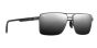 MAUI JIM DSB621-02 SILVER BLACK PIHA SHINY GUN METAL WITH BLACK