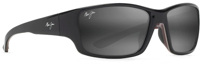MAUI JIM 810-07E GREY LOCAL KINE SHINY BLACK/GREY/MAROON