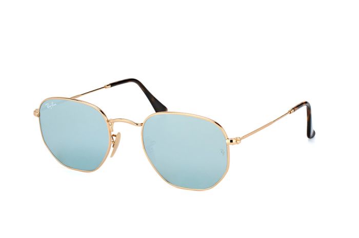 RAY-BAN RB3548N 001/30 51 HEXAGONAL METAL FLAT LENSES