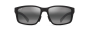 MAUI JIM 686-02 GREY WALEWAHA AF MATTE BLACK