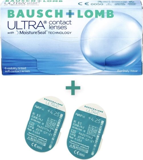 ULTRA BAUSCH & LOMB ΜΗΝΙΑΙΟΙ ΦΑΚΟΙ ΕΠΑΦΗΣ ΜΥΩΠΙΑΣ - ΥΠΕΡΜΕΤΡΩΠΙΑΣ 6 PACK + 2 ΦΑΚΟΙ ΔΩΡΟ