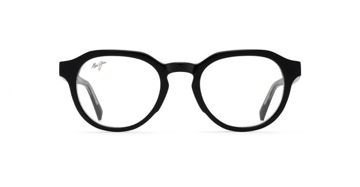MAUI JIM MJO2215-02K ACETATE BLACK WITH CRYSTAL SPEAR CORE