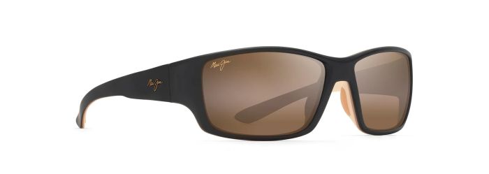 MAUI JIM H810-25MC LOCAL KINE HCL MATTE DARK TRANSPARENT BROWN WITH TAN AND CREAM