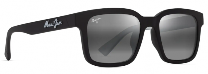 MAUI JIM 659-02 GREY OPIOPIO ASIAN FIT MATTE BLACK