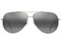 MAUI JIM 674-16A GREY HAU OLI XL SHINY LIGHT GOLD WITH CRYSTAL